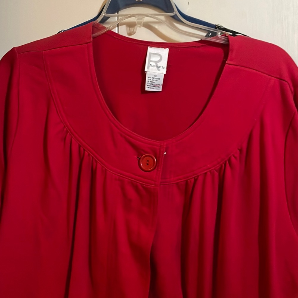 Women red jacket size 1x roamans